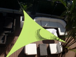Voile d'ombrage triangle 3 x 3 x 3 m Vert Anis