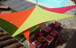 Voile d'ombrage triangle 5 x 5 x 5m Ardoise