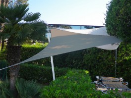 Voile d'ombrage triangle 5 x 5 m Ardoise