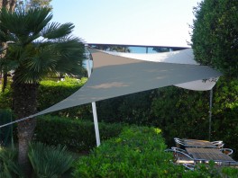 Voile d'ombrage triangle 5 x 5 x 5m Ardoise
