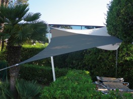 Voile d'ombrage triangle 5 x 5 x 5m Ardoise