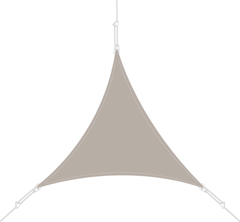 Voile d'ombrage triangle 3 x 3 x 3 m Taupe