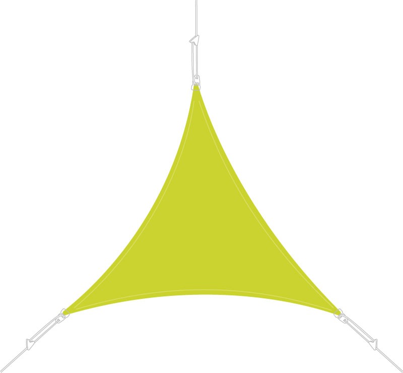 Voile d'ombrage triangle 4 x 4 x 4 m Vert Anis