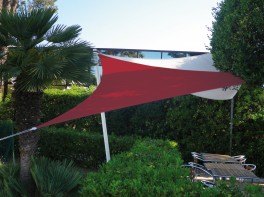 Voile d'ombrage triangle 5 x 5 x 5 m Bleu