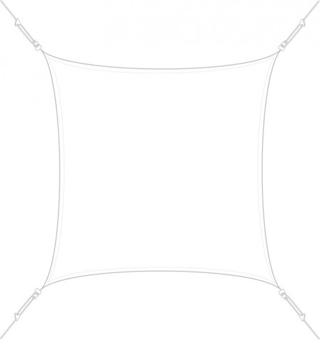 Voile d'ombrage carrée 4 x 4 m Sable
